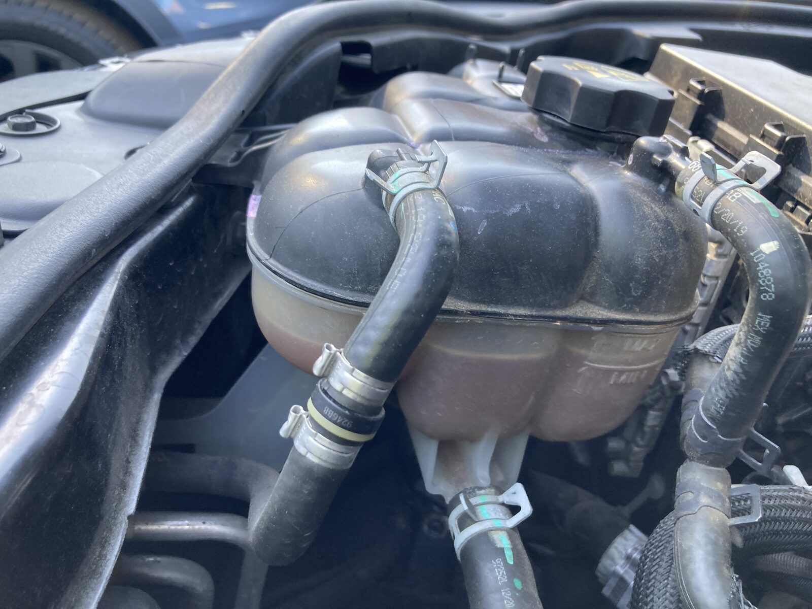 Engine bay inspection under the hood